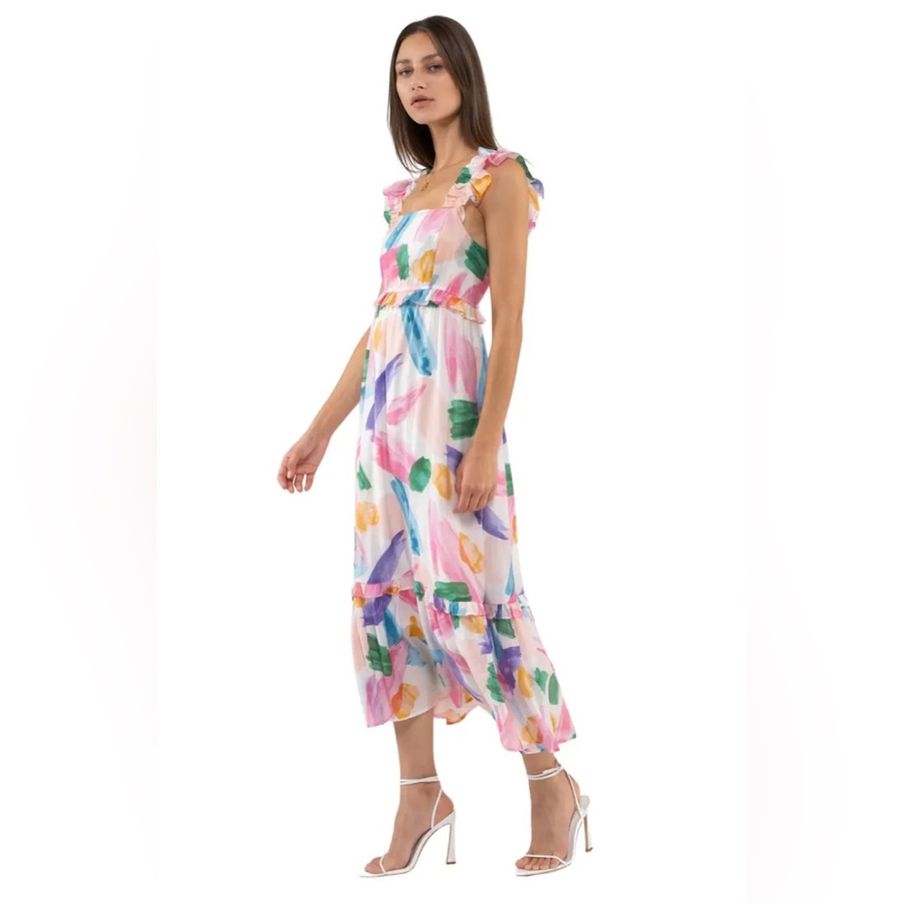 Blu Pepper Multicolor Ruffle Dress